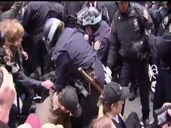 Occupy protesters face off with New York police. Hundreds of protesters were arrested, mostly in New York. News Clip