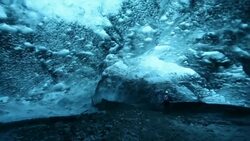 HD Time Lapse : ice caves in Iceland Stock Footage