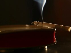 Smoking cigarette Stock Footage