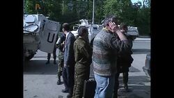Siege of Sarajevo during Bosnian War - UN Troops Outside of Presidency Building News Clip