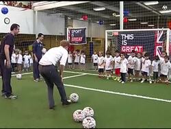 Prince Harry visits sport centres in Brazil News Clip