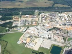 Oil Refinery and New Construction Stock Footage