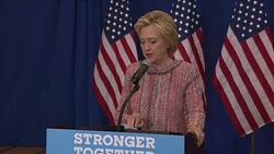 CLEAN : Clinton says great to be back on trail as race tightens News Clip