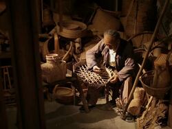 MS Wax statues depict scene of ancient China / Shanghai, China Stock Footage