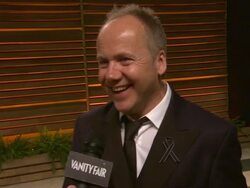 INTERVIEW - Glenn Freemantle at the 2014 Vanity Fair Oscar Party Hosted By Graydon Carter Stock Footage