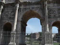 Arch of Constantine, South Side, Rome, Italy Stock Footage