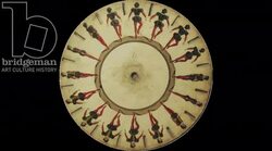 Animated 19th century phenakistoscope with woman struggling with umbrella in the wind and rain Stock Footage