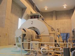 Dolly:Electricity generator in power plant. Stock Footage