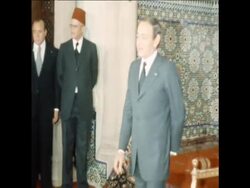 LIB 26-4-74 NEW GOVERNMENT SWORN IN WITH KING HASSAN II AS HEAD OF STATE News Clip