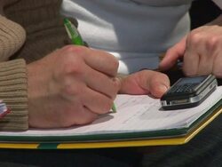 HD: Writing A Note Stock Footage