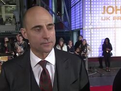 INTERVIEW: Mark Strong on his first impressions to reading the script, the story, Taylor Kitsch at John Carter UK Premiere at BFI Southbank on March 1, 2012 in London, England. Stock Footage
