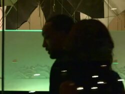 Jamario Moon & Tamara Moon at Mr Chow in Beverly Stock Footage