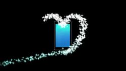 smart phone with heart shape particular Stock Footage