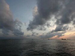 Ocean clouds Stock Footage