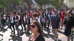 CLEAN : Tens of thousands march in Chile student protest News Clip