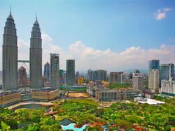 Kuala Lumpur Skyline Panorama. Stock Footage