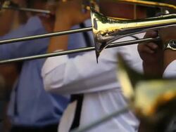 HD Trombone Players (Close-up) Stock Footage