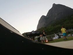 Skateboarding In Rio De Janeiro Stock Footage