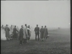 Charles Lindbergh waves from the cockpit the Spirit of St Louis as it takes off. News Clip