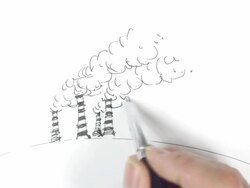 Hand-painted contaminated earth Stock Footage