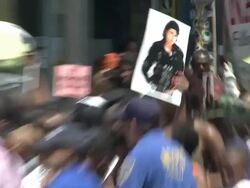 The Apollo Theater Pays Public Tribute To Michael Jackson - June 30, 2009 Stock Footage