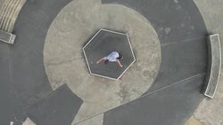 Skateboarder Tricks at Skatepark Stock Footage