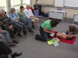 HD: Demonstrating CPR On A Dummy Stock Footage