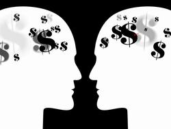 BRAINS : bargaining, dollar (LOOP) Stock Footage