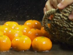 Rinsing Orange : HD Slow motion Stock Footage