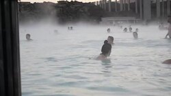 People Swimming in the Blue Lagoon, Iceland News Clip