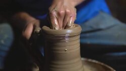 pottery, close-up Stock Footage