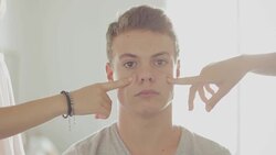 Teasing a handsome kid Stock Footage