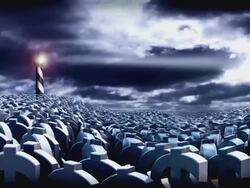 WS View of ocean with dollar signs surrounded by light house / Melbourne, Victoria, Australia Stock Footage