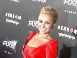 Hayden Panettiere at the AXE Shower Presents The World Premiere Of 'Scream 4' at Hollywood CA. (Footage by WireImage Video/GettyImages) Stock Footage