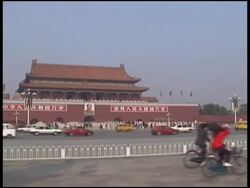 Beijing, China: Forbidden City Traffic Stock Footage