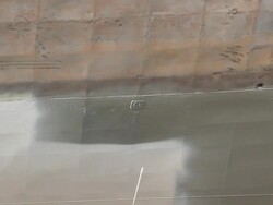 Shipyard worker paint the ship Stock Footage