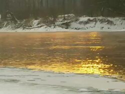 HD: River Sparkling In Sunlight Stock Footage