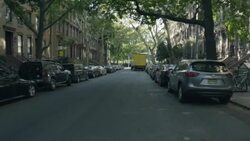 Neighborhood Crosswalk Stock Footage