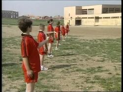 Kosovo Albanian children train for Peace Olympics for Children News Clip