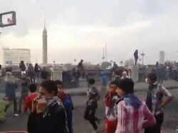 Masked Protesters Gather on Cairo Street News Clip