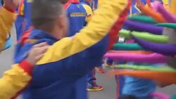 Welcoming Ceremony in Athletes' Village, Toronto, PanAm Games Stock Footage