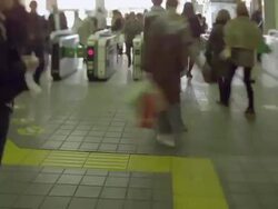 Entrance to train station, Tokyo. Stock Footage
