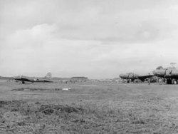 Airplanes at Guadalcanal during WWII Stock Footage