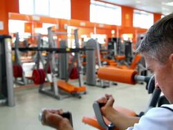 Body builder - Biceps exercise Stock Footage