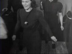 Female workers perform gymnastics after work in order to protect them against physical flaws Stock Footage
