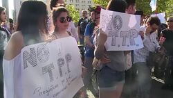 CLEAN : Chileans protest against TPP in Santiago News Clip