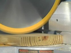 Power Saw Cutting Wood Stock Footage