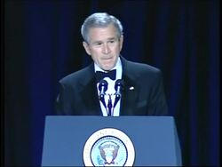 President Bush at broadcasters' annual dinner News Clip