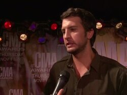 INTERVIEW: Luke Bryan on sharing songs with musicians at 46th Annual CMA Awards Nominations Stock Footage