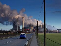 CRANE: Power station Stock Footage
